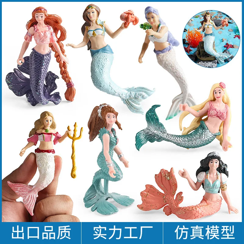 

Solid Mermaid Princess Handmade Doll Girl Heart Girl Simulation Toy Doll Model Doll Cake Decoration