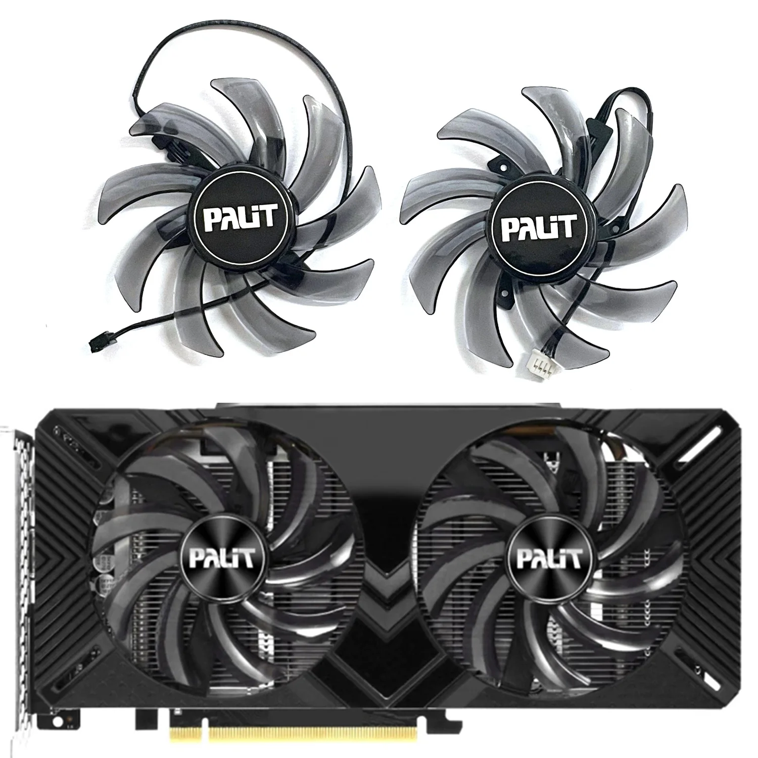 Dupla Placa de Vídeo Ventilador Refrigerador para Palit Rtx 2060 2060 Super 2070 Gtx1660 1660ti Ga91s2u Rtx2070 4pin dc 12v 0.4a 85 Milímetros