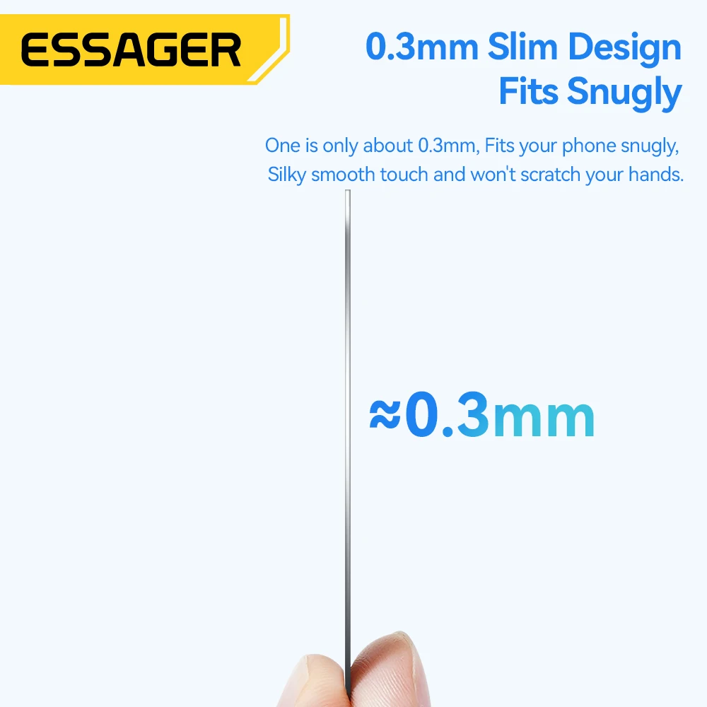 Essager 2PCS 자기 금속 반지 0.3mm 범용 스티커 iPhone 15 14 Pro MagSafe 자석 삼성 무선 충전 플레이트