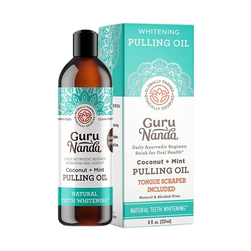 Coconut Pulling Oil Natural Essential Oils Vitamin Mouthwash Gum Breath Alcohol Health Fresh Free Whitening Teeth Q2B6