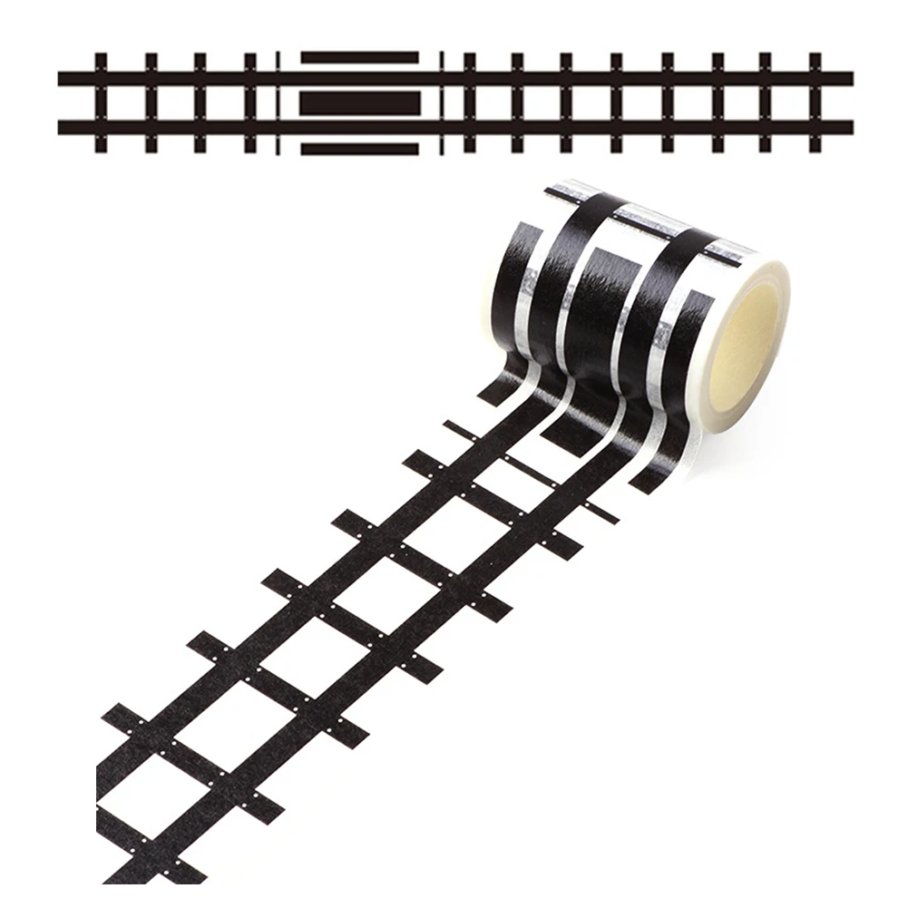Diary Road Journal Scrapbooking Washi Tape Toy Kids Removable DIY Sticker Gift Student Cartoon Traffic Railway Masking Adhesive