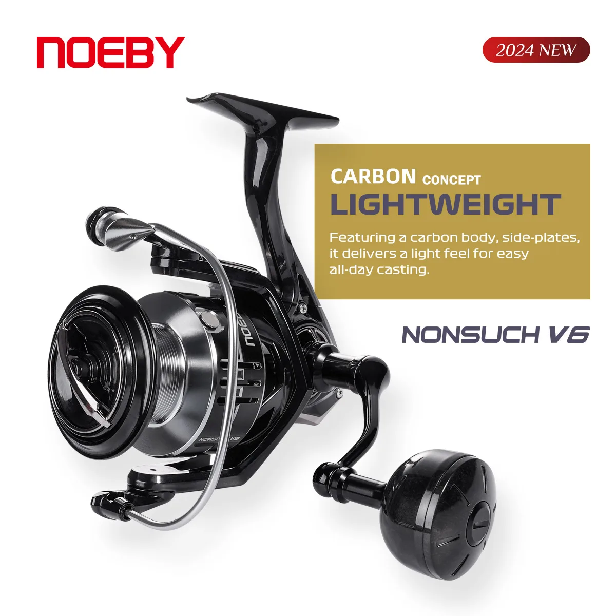 Noeby-Spinning Carbon Fishing Reel, Lightweight Reels, Max Drag 7kg, 6.2:1  Gear Ratio, Aluminium Spool, 2500, 3000, 4000 Series