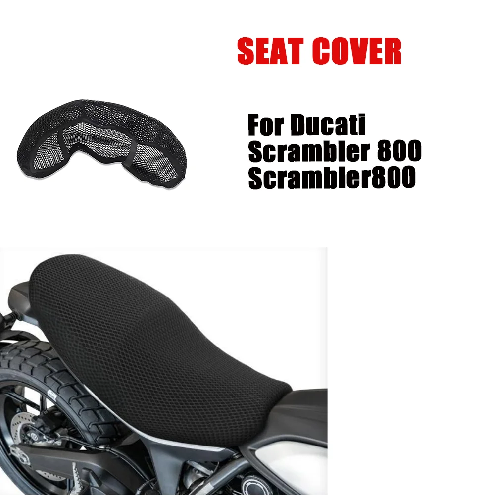 For Ducati Scrambler 800 Scrambler800 motorcycle Accessories Seat Cushion Cover Anti-Slip Mesh Fabric Protector