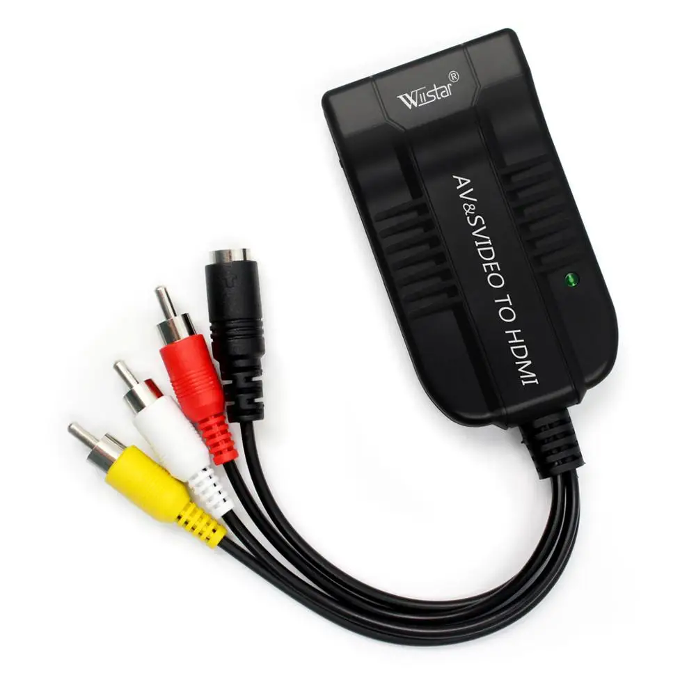 Wiistar AV to HDMI Audio Adapter CVB 3RCA TO HDMI Converter AV S video to With USB Cable For HDTV DVD