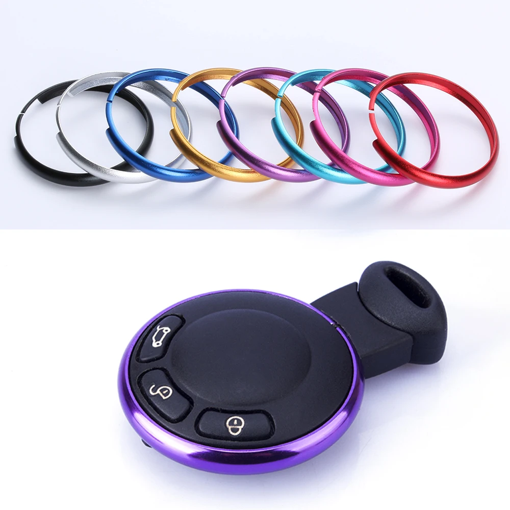 Anello Portachiavi Auto In Alluminio Compatibile Con Mini - Ricambio Perfetto Per BMW Mini (Argento) - 3