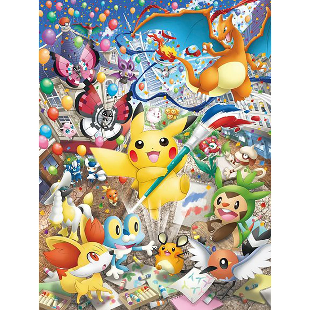 Animation Cartoon Pokemon Diamond Painting Kit DIY Diamond Automatic  Synthesis Animation Picchu Sticker Children's Toy Gift. - AliExpress