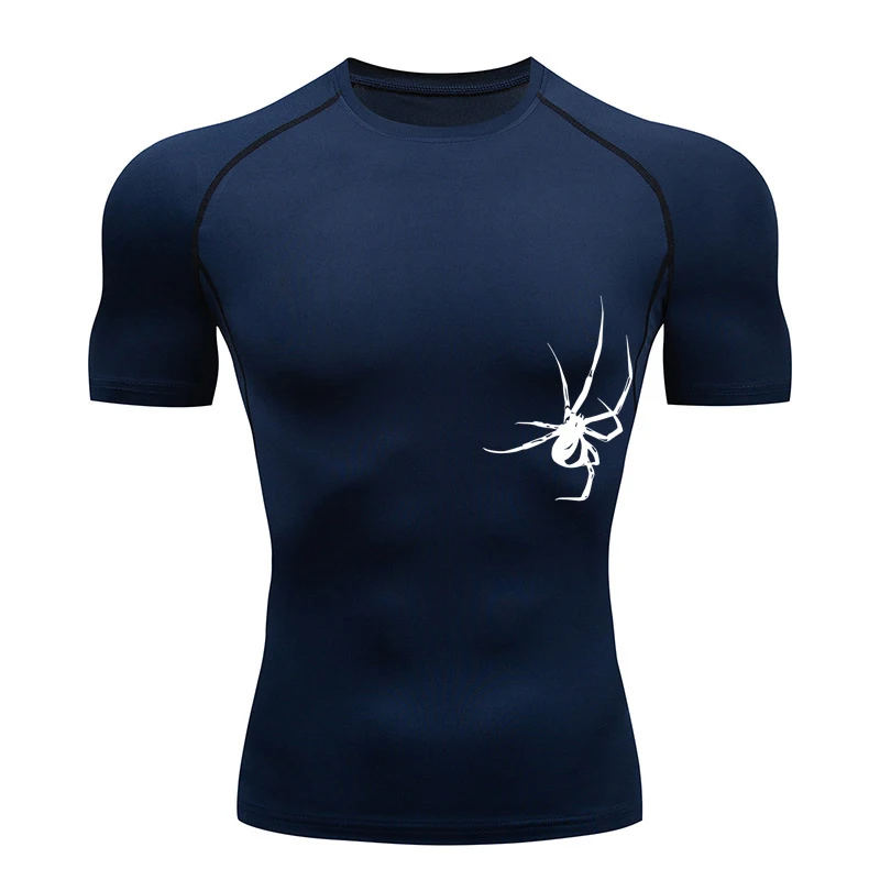Running T-Shirt Men Short Sleeve Compression Shirt Gym Sports Top White & Black Quick Dry Breathable MMA Fitness Clothing compression t shirt sport t shirt short sleeve t shirt running t shirts running t shirt fitness clothes