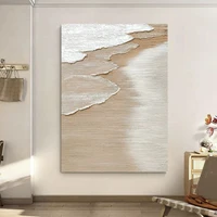 ภาพวาดสีน้ำมันสไตล์นอร์ดิกบนผ้าใบ, ภาพศิลปะตกแต่งผนังลายวิวทะเลแบบนามธรรม, โปสเตอร์ตกแต่งบ้านสำหรับห้องนั่งเล่น สำนักงาน และบ้าน 5