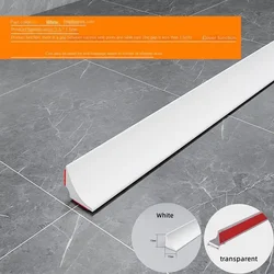 Water Stopper Blocker Shower Dry Wet Separation Flood Barrier Waterproof Kitchen Wall Corner Sealing Strip Tape Silicone Bath