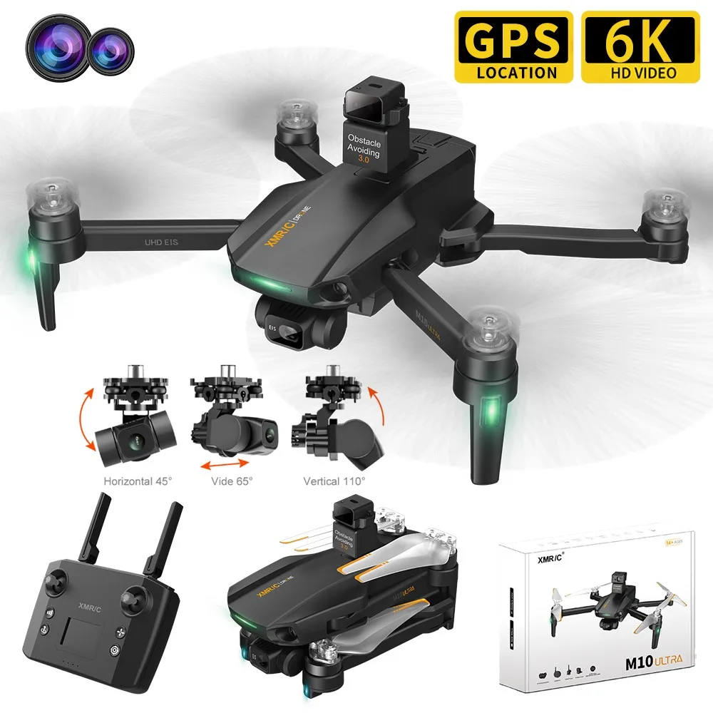 M10 Ultra Drone 4K Profesional GPS 3-Axis EIS 5G Wifi Quadcopter 5KM Remot Control Aircraft Brushless Motor Professional Camera