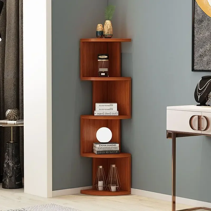 Bedroom Study Corner Simple Floor Creative Triangle Corner Multi-layer Shelf Home Living Room Bookshelf Bookcase Book Storage
