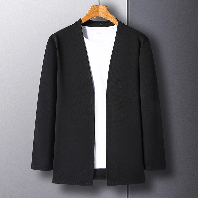 Neue Herren-Strickjacke mit langen Ärmeln, lässiges modisches Oberteil – Detail 8
