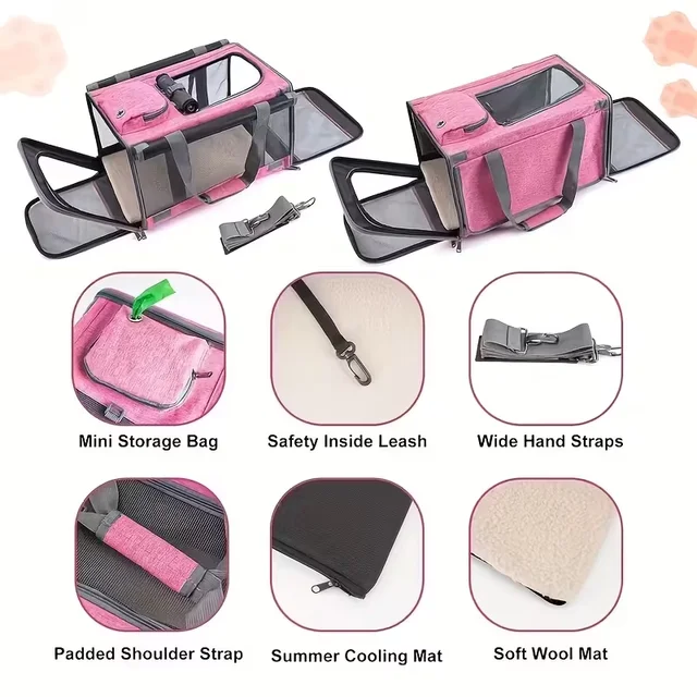 [Airline Approved Pet Carrier] Durable, Breathable Medium Cat And Small Dog Carrier 4