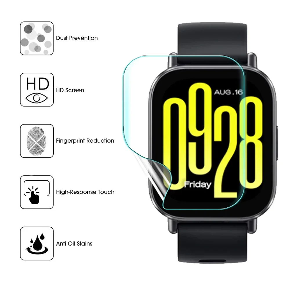 5-10Pcs Hydrogel Film For Redmi Watch 5 Lite Soft Screen Protector For Redmi Watch5 Lite Not Glass Smartwatch Accessories Curved
