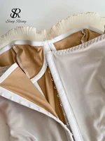 SINGREINY Strapless Embroidery Tank Top 2025 Women Ruffles Corset Slim Short Camisole French Style Shapwear Sexy Evening Top - Image 5