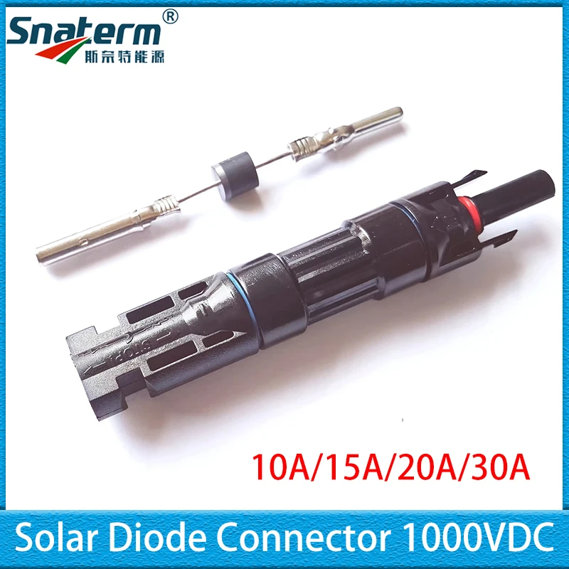 PV Diode Solar Connector Waterproof 30A 20A 15A 10A For Solar panel Parallel Connection protection