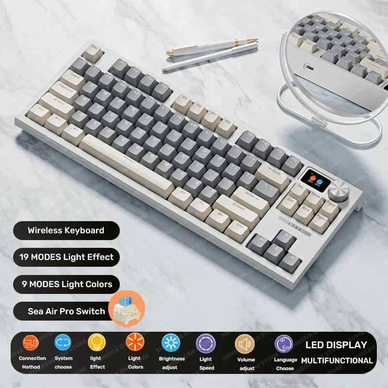 Langtu LT84 Mechanical Keyboard 84 Keys Full Non-impact RGB