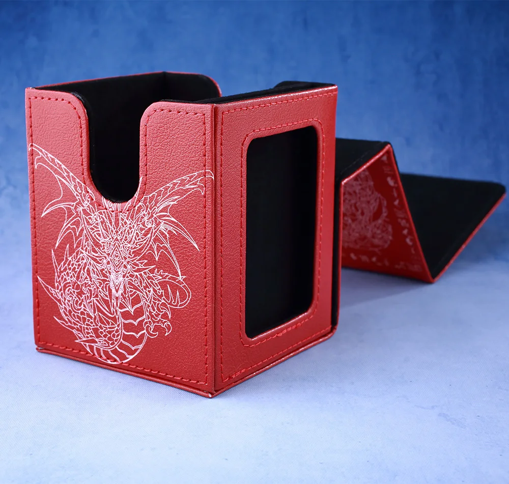 Gacha 100+Load Trading Card Deck Box With 2 Dividers PU Leather