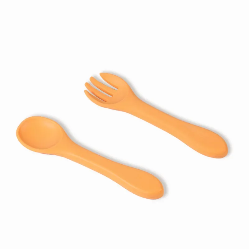 

Детская силиконовая ложка-вилка, Детская полностью силиконовая ложка-вилка, Высококачественная посуда для матери