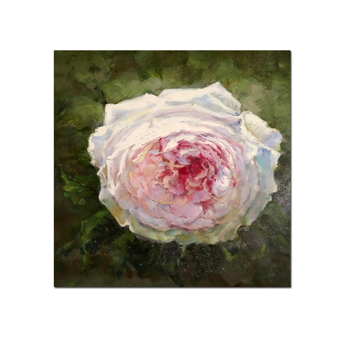 

Hand Painted Oil Painting IMPRESSIONISM Classical Still Life Pink Rose Flowers Reproduction On Canvas Wall Art Home Decor