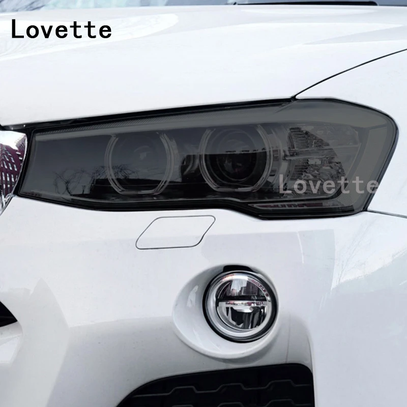 

For BMW X4 2019-Present Car Headlight Protective Film Headlamp Transparent Black TPU Sticker