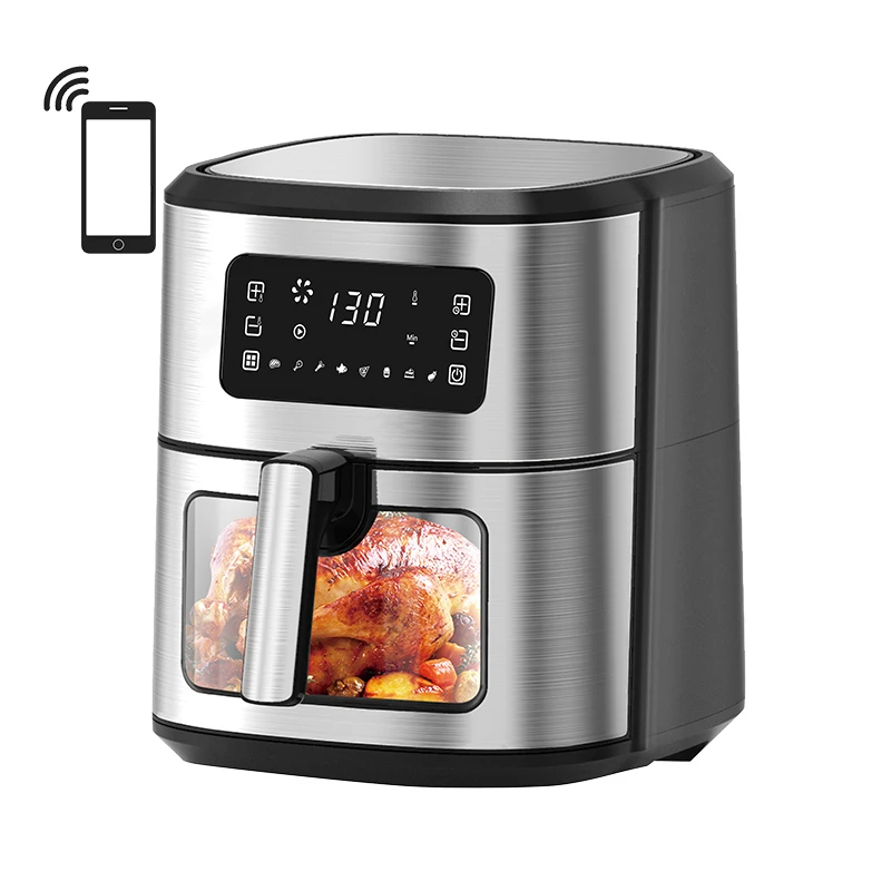 Hot Sale Household Stainless Steel Air Fryers 1700W 6.5L Healthy Low Fat Intelligent Timing Electric Hot Deep Air Fryer Digital