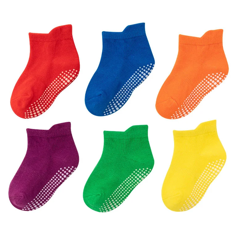 6Pairs/Lot 0-7Years Kids Girls Boys Floor Socks Striped Sport Children's Anti-slip Boat Socks For Boys Spring Autumn Lawadka non slip floor socks,children socks