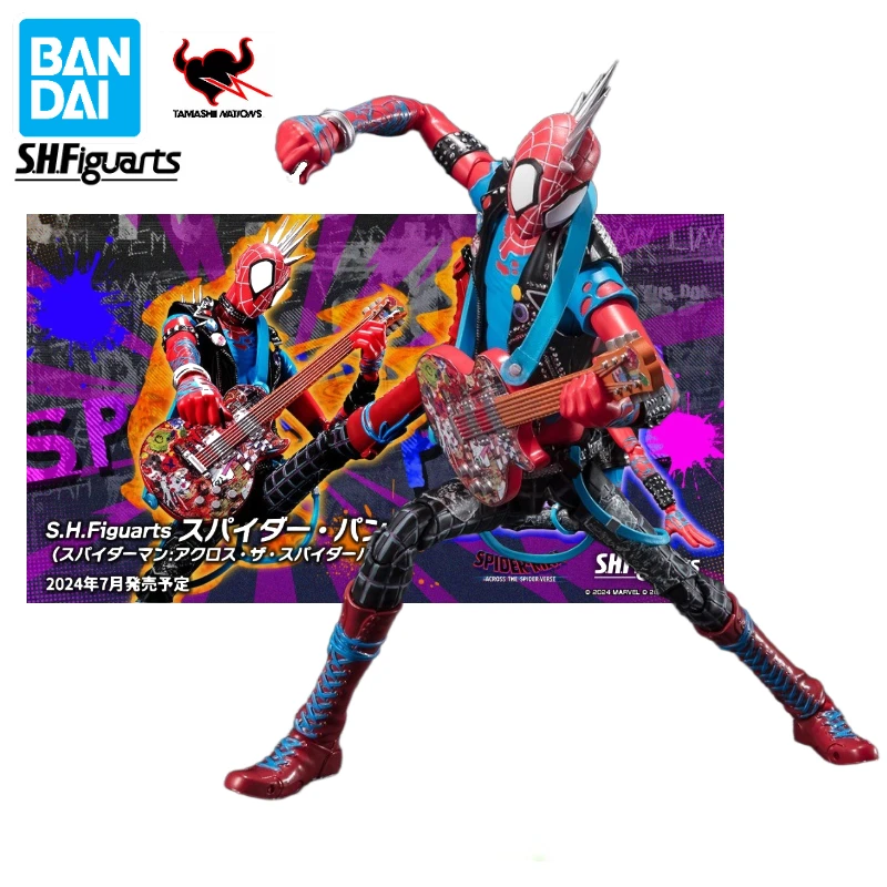 Bandai S.H. Figuards Shf Spider-Man: Attraverso Il Ragno Punk Spider Anime Action Figure Toy Gift Model Collection Hobby