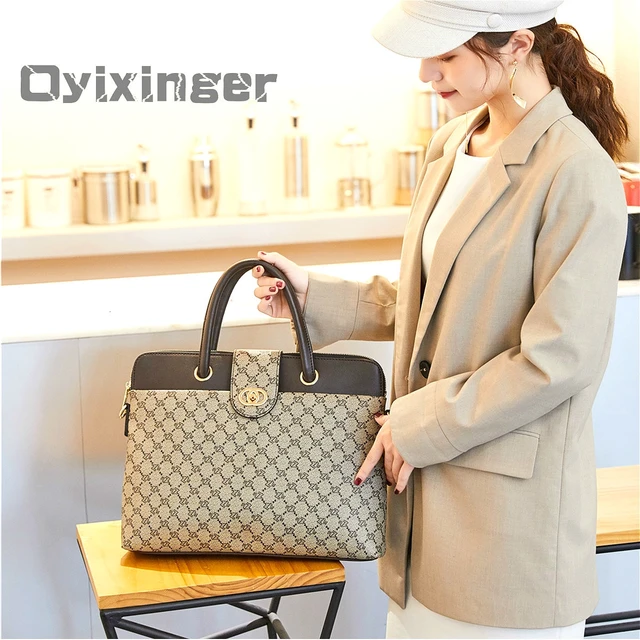 VOLASSS 2023 Fashion Women's Leather Briefcases Women Laptop Briefcase Work Office  Bag Ladies Bags For Woman Business Handbags - AliExpress