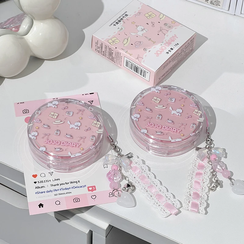 Cute Cat Air Cushion Compact Cream Hydrated High Coverage Foundation Oil Control Concealer BB Cream Korean Makeup Base Cosmetic liquid foundation air cushion cream cushion foundation makeup cosmetics makeup cream air cushion bb cream