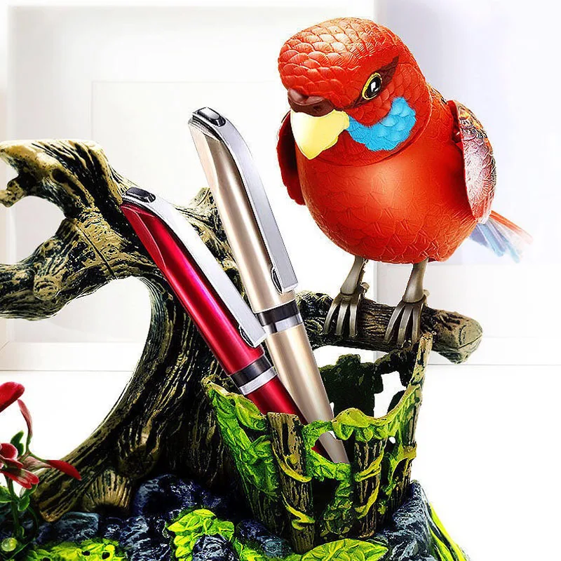 Electronic Pet Birds Toys Electric Voice-Controlled Induction Bird Simulation Parrot Can Fly Talk Birdcage Toy Kid Birthday Gift 5