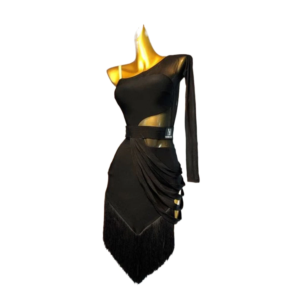 

Latin Dance Art Test Dress Dance Professional High-end Custom Mesh Tassel Cha Cha Tango International Competition dress Dress