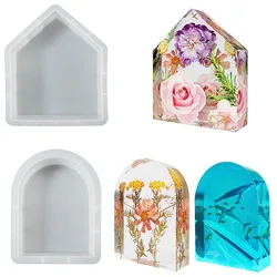 Geometry Large Cube Resin Mold Specimen House Arch Ornament Silicone Mold Home Office Gift Decoration Crystal Epoxy Resin Mold
