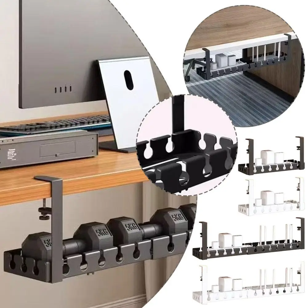 데스크 케이블 정리 트레이, 와이어 정리 케이블 트레이, 와이어 정리함, 충전 데이터 케이블, PC 컴퓨터 케이블 랙 (가정 사무실용)