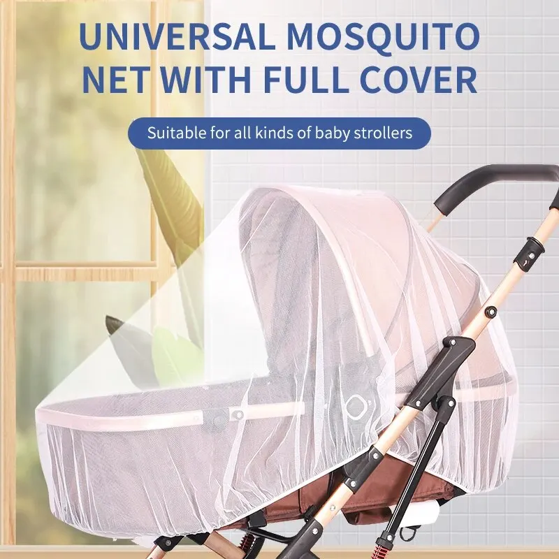 1 mosquitera para cochecito de bebé, cubierta completa, modelo general, ligera, transpirable, fácil de transportar, malla encriptada_voghion.com