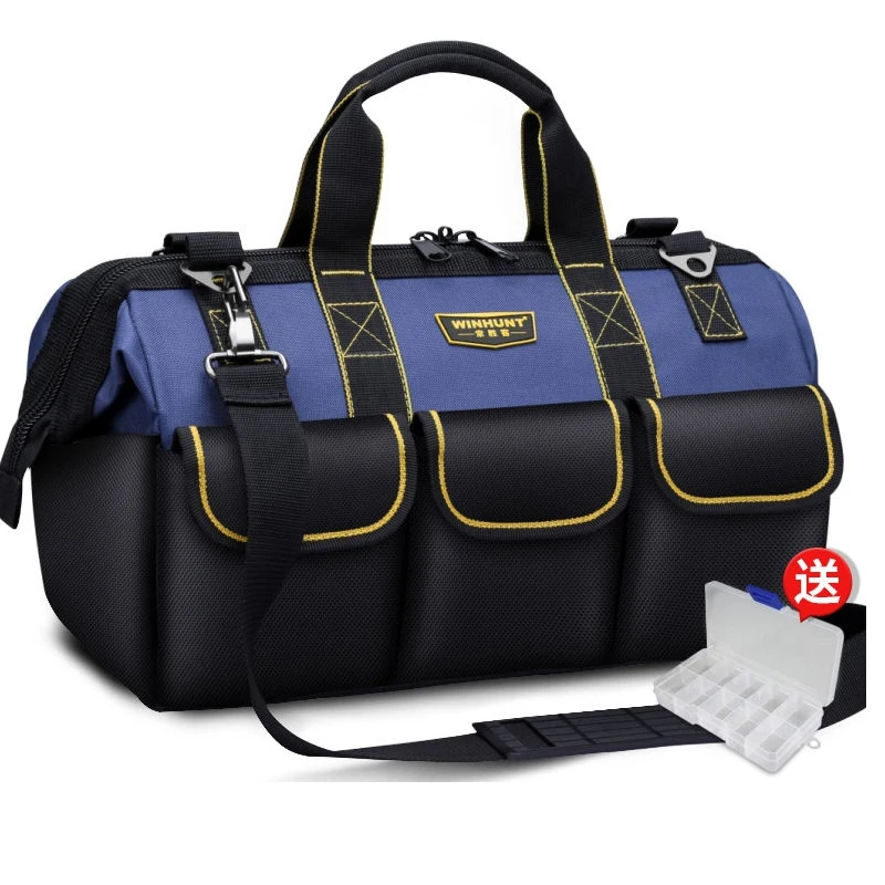 

Multi-Function Tool Bag Oxford Cloth Electrician Bag, Multi-Pocket Waterproof Anti-Fall Storage Bag
