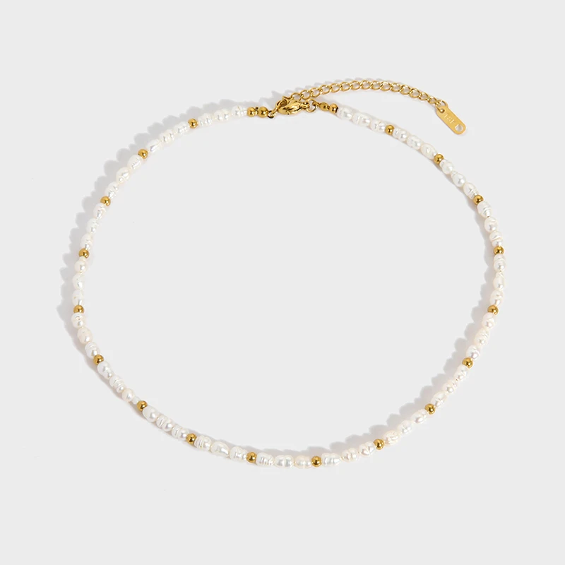 Collana Con Perla Barocca Aobei Pearl – Ciondolo Unico Su Catena A Clip Oro 18K – Gioiello Regalo Elegante