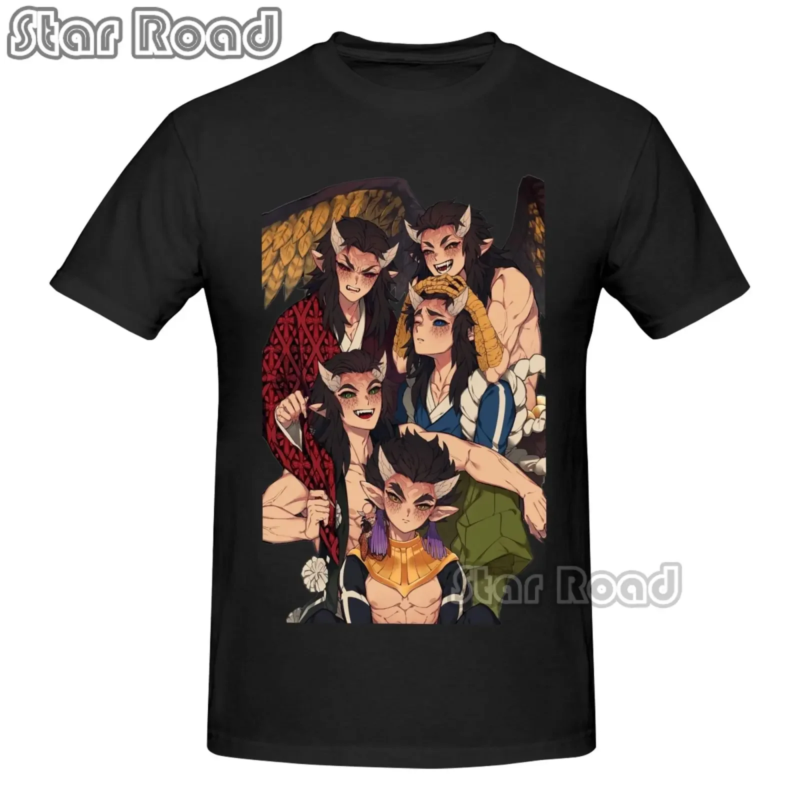 

Anime Demon Slayer Aizetsu Hantengu Graphic T-Shirt Kimetsu No Yaiba Short Sleeve Tshirt Men Women Retro Fashion Tees Streetwear