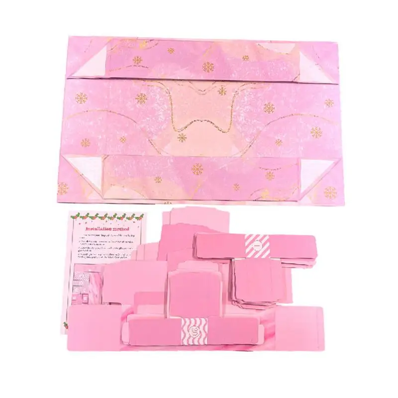 Empty Advent Calendar Christmas gift candy Empty Boxes 24 Days Countdown To Christmas Fillable Cardboard Number Gift Box