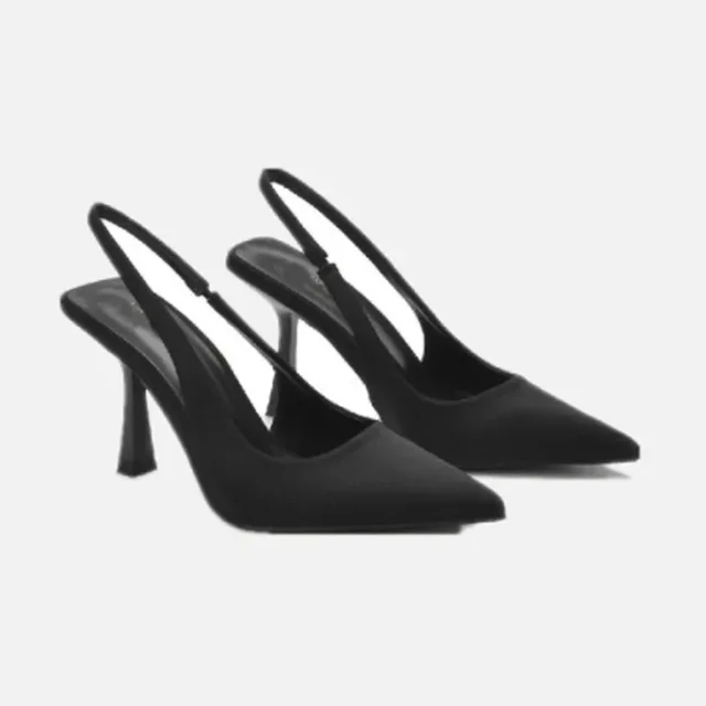 Été femmes talons sandales rouge pointu Slingback sandales chaussures vert noir violet chaton talons fête bal dames talons aiguilles 1