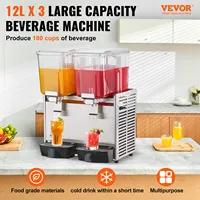 VEVOR 2 3 Tanks Commercial Beverage Dispenser Ice Tea Drink Machine 304 Stainless Steel Juice Dispenser for Restaurant 2