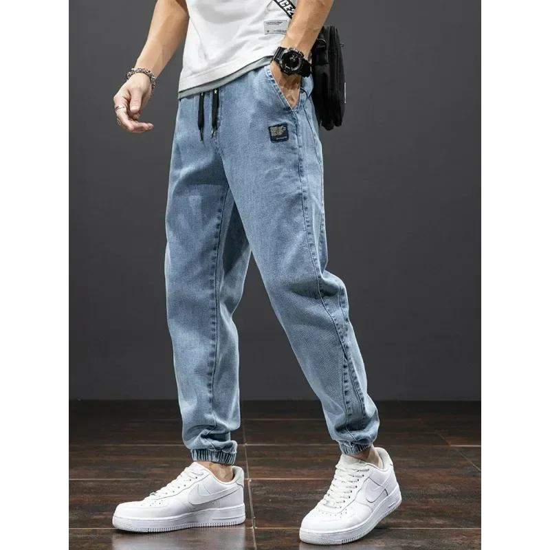 

Spring Summer Black Blue Cargo Jeans Men Streetwear Denim Jogger Pants Men Baggy Harem Jean Trousers Plus Size 6XL 7XL 8XL