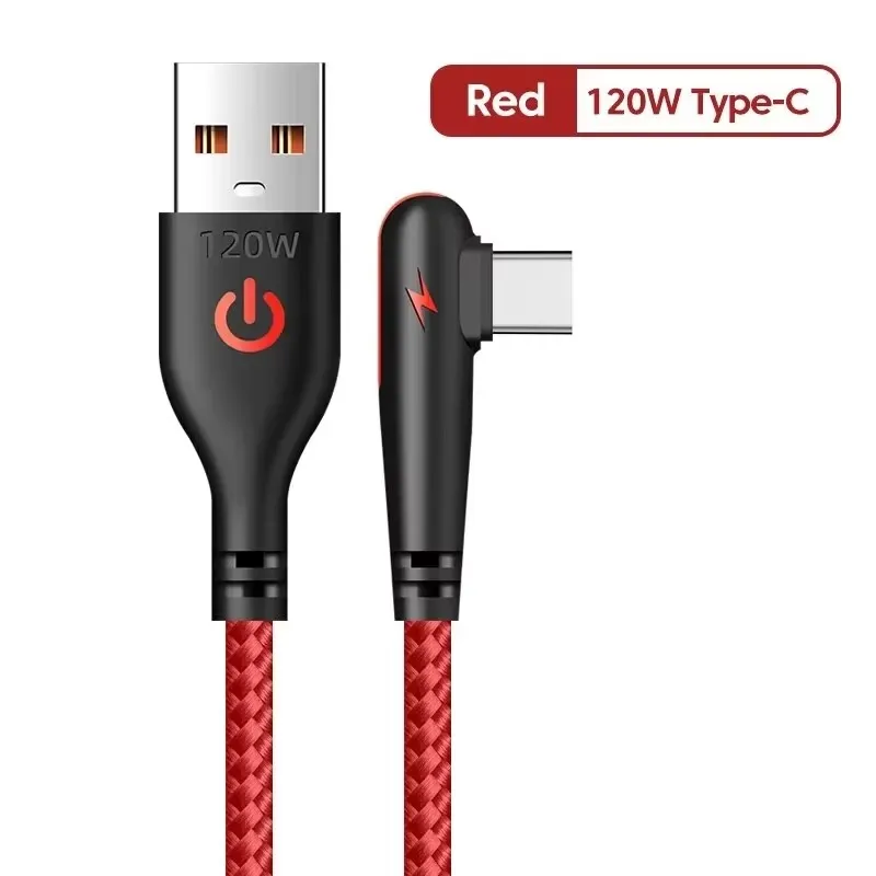 ตัวเลือกสินค้า สายชาร์จ USB-C 90 องศา ชาร์จเร็ว ใช้ได้กับมือถือหลายรุ่น