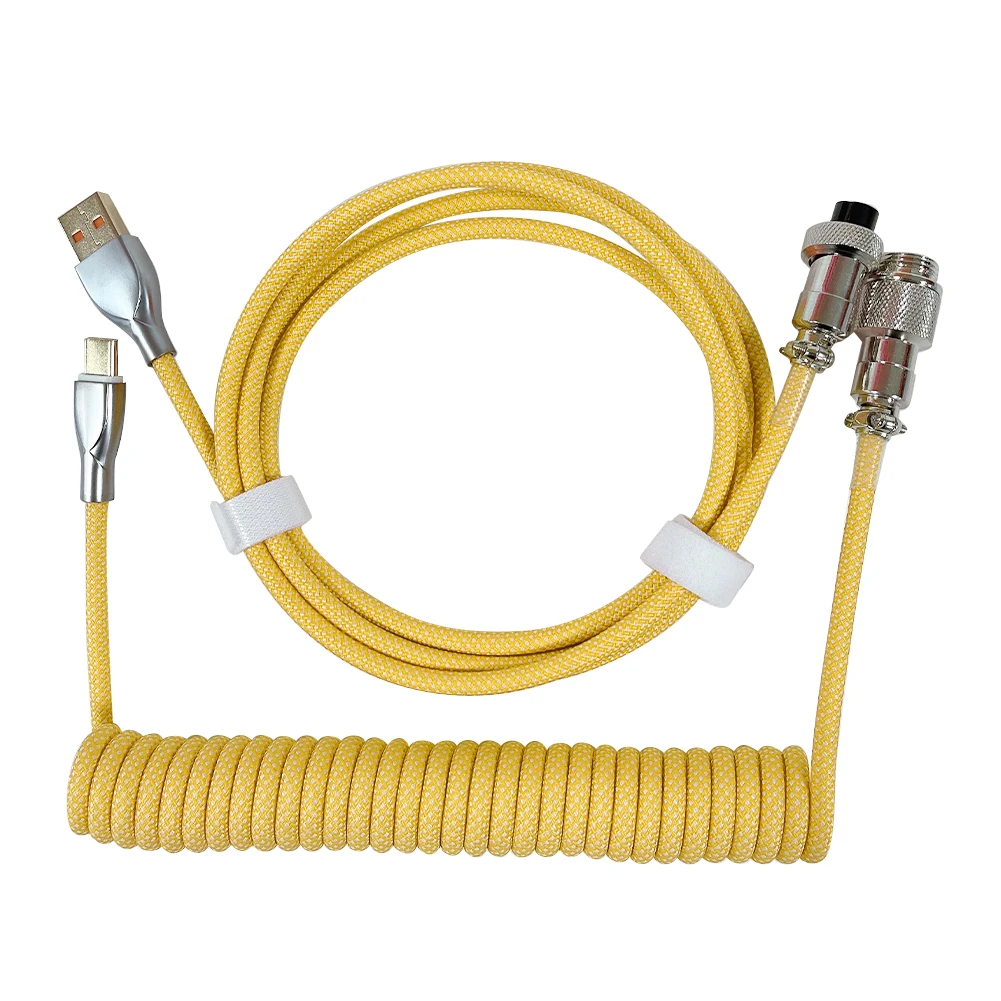 기계식 키보드 항공 커넥터용 C타입 USB 케이블, 기계식 키보드 에비에이터, 나선형 파라코드