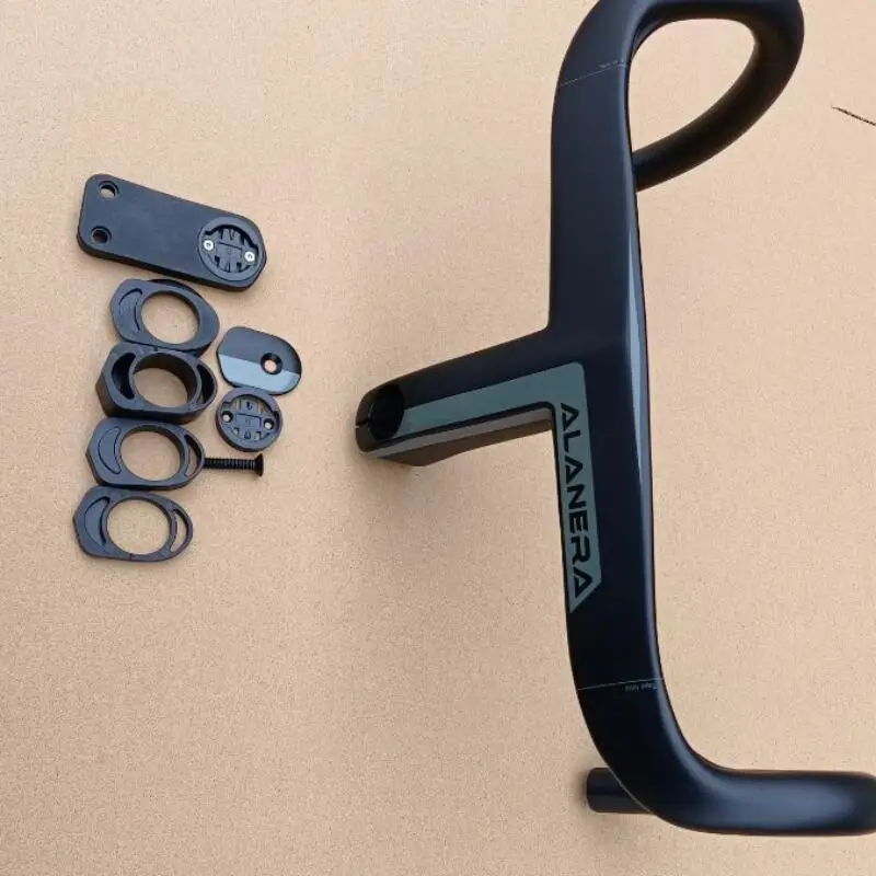 New Carbon Road Intergrated Handlebar For 28.6mm Fork Steer With Headset Spacers And Computer Mount