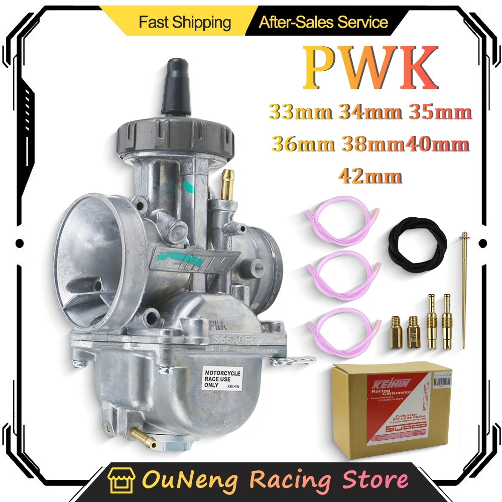 Motorcycle Carburetor PWK with Power Jet For KEIHIN 33 34 35 36 38 40 ...