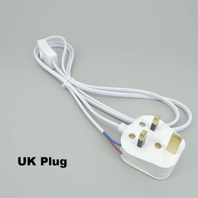 Universal 1.8m Power Cord with On-Off Switch for LED Lighting - EU/US Plug