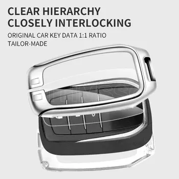 Custodia per chiave auto in pelle metallica Shell per Toyota Hilux Fortuner Land Cruiser 200 Camry Sienna RAV4 Previa Highlander Protector - Custodia per chiave auto in pelle metallica Shell per Toyota Hilux Fortuner Land Cruiser 200