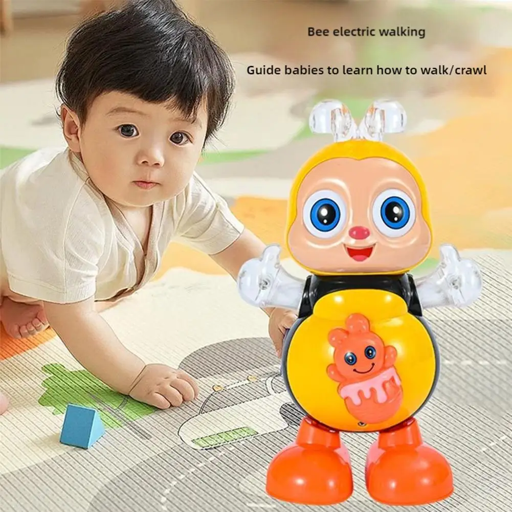 Dancing Bee Electric Toys Musical And Lights Electronic Cartoon Bee Preschool Learning Toys Dancing Animal Singing Toy