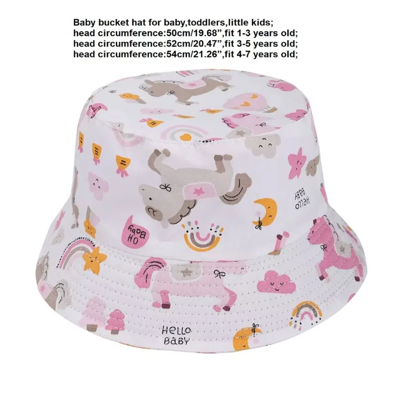 Bucket Hats Sun Hats Children Panama Summer Baby Girls Boys Beach Sun Cap Cartoon Autumn Outdoor Fisherman's Cap